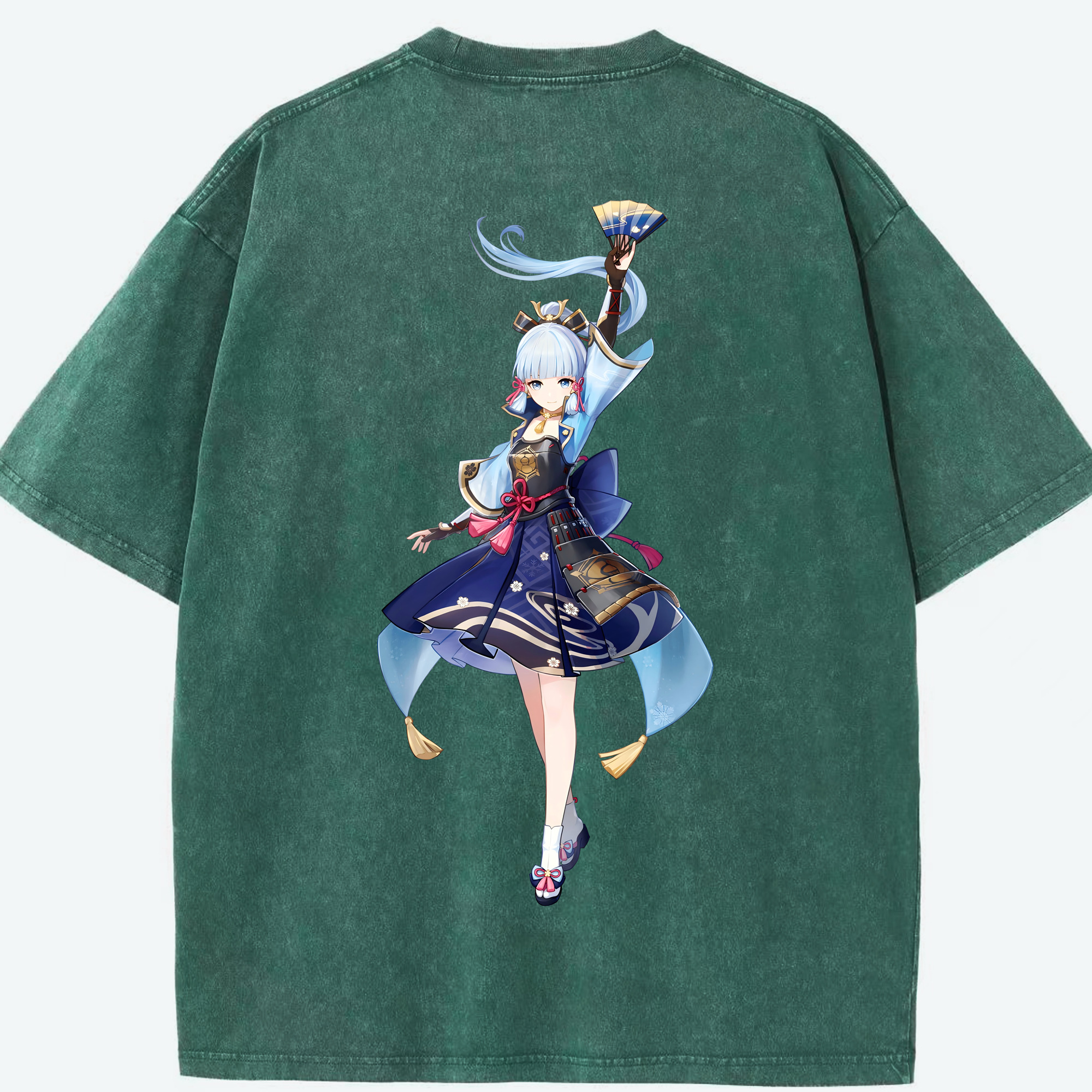 げんし神 神里綾華 神宮寺レン genshin Kamimiya Ren 綿100% ヴィンテージ風 半袖Tシャツ（背面プリント）